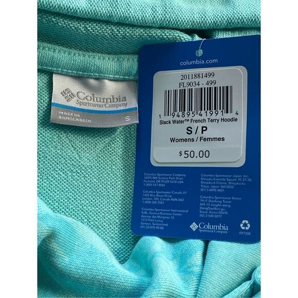 COLUMBIA Women’s SMALL PFG Slack Water French Terry Hoodie - Picture 6 of 14